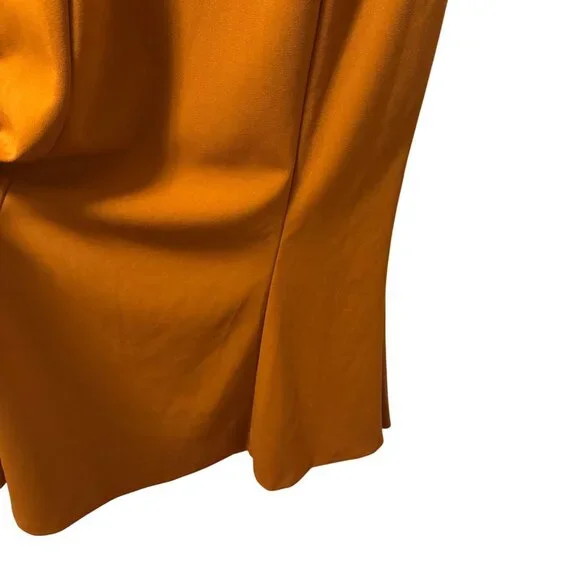 Marc New York Brown Midi Dress W/ Pleated Puff Sleeves size 8 Dress - Picture 5 of 12